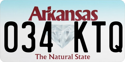 AR license plate 034KTQ