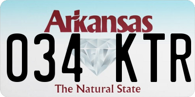 AR license plate 034KTR