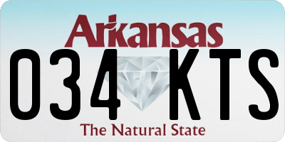 AR license plate 034KTS
