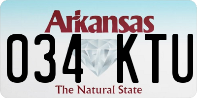 AR license plate 034KTU