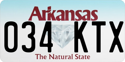 AR license plate 034KTX