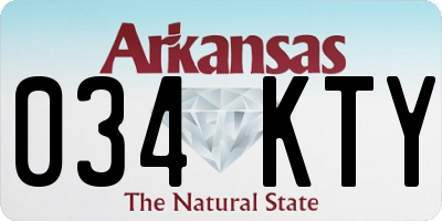 AR license plate 034KTY