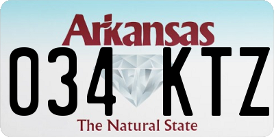 AR license plate 034KTZ