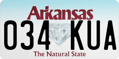 AR license plate 034KUA