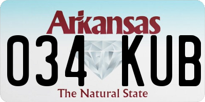 AR license plate 034KUB