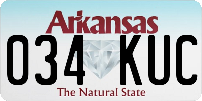AR license plate 034KUC