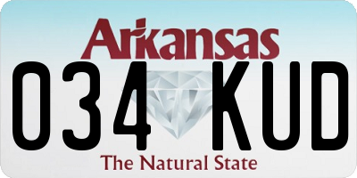 AR license plate 034KUD