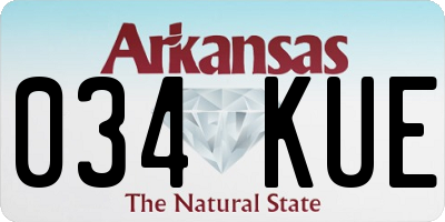 AR license plate 034KUE
