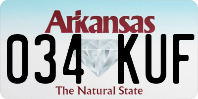 AR license plate 034KUF