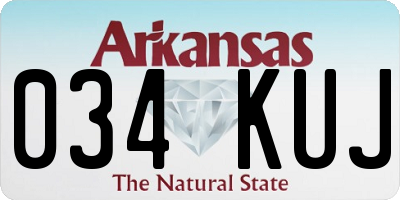AR license plate 034KUJ