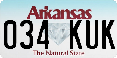 AR license plate 034KUK