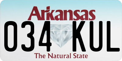 AR license plate 034KUL