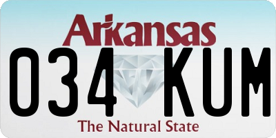 AR license plate 034KUM