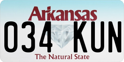AR license plate 034KUN