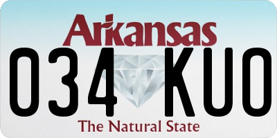 AR license plate 034KUO