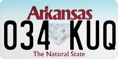 AR license plate 034KUQ