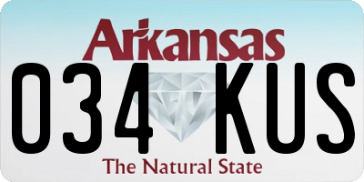 AR license plate 034KUS
