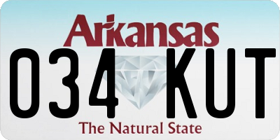 AR license plate 034KUT