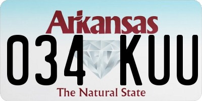 AR license plate 034KUU