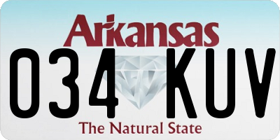AR license plate 034KUV