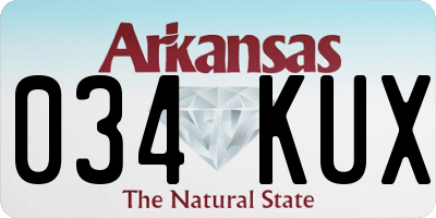 AR license plate 034KUX