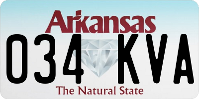 AR license plate 034KVA