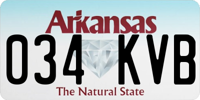 AR license plate 034KVB