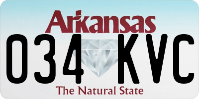 AR license plate 034KVC