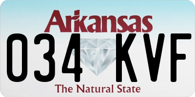 AR license plate 034KVF