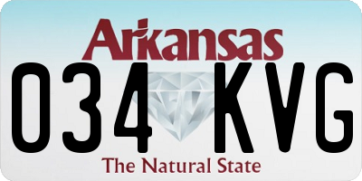 AR license plate 034KVG
