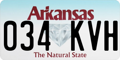 AR license plate 034KVH