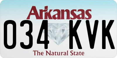 AR license plate 034KVK
