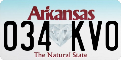 AR license plate 034KVO