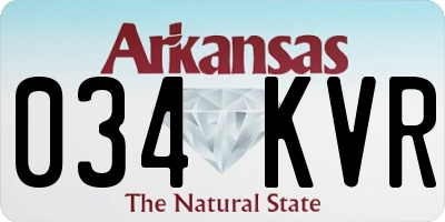 AR license plate 034KVR