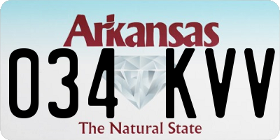 AR license plate 034KVV