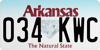 AR license plate 034KWC