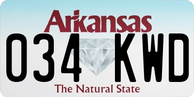 AR license plate 034KWD