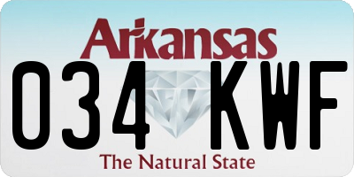 AR license plate 034KWF