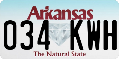 AR license plate 034KWH