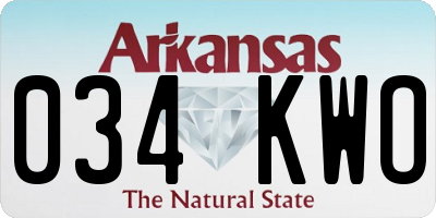 AR license plate 034KWO