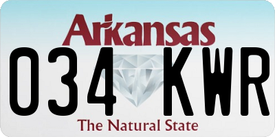 AR license plate 034KWR