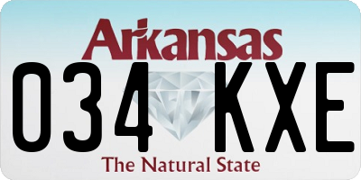AR license plate 034KXE