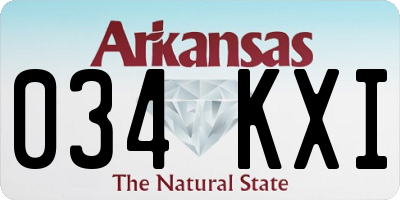 AR license plate 034KXI