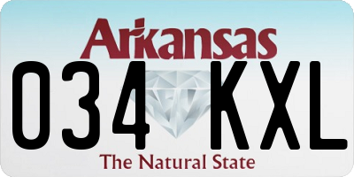 AR license plate 034KXL