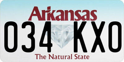 AR license plate 034KXO