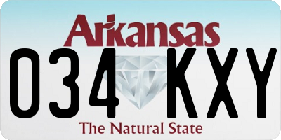 AR license plate 034KXY
