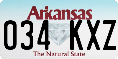 AR license plate 034KXZ