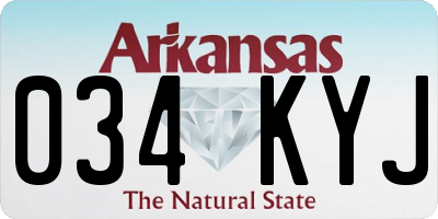 AR license plate 034KYJ