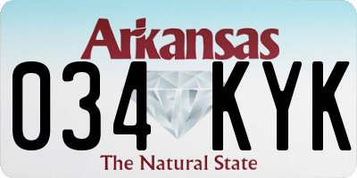 AR license plate 034KYK