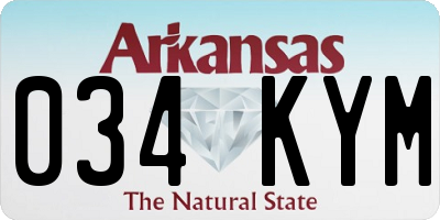 AR license plate 034KYM